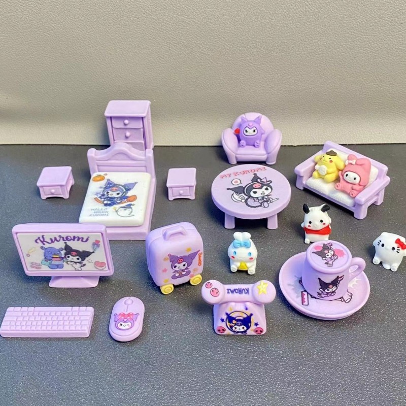 Kawaii Tech Accessories - أثاث بيت الدمى المصغر بتصميم قطة