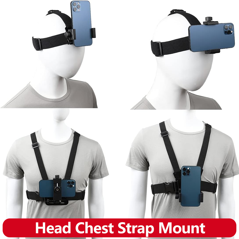 Mobile Tech Accessories - حامل هاتف محمول للرأس والصدر مع
